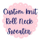 Custom name knit sweater