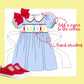 Hand smocked crayons dress