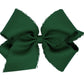 Winter Green 6” bow with stitching