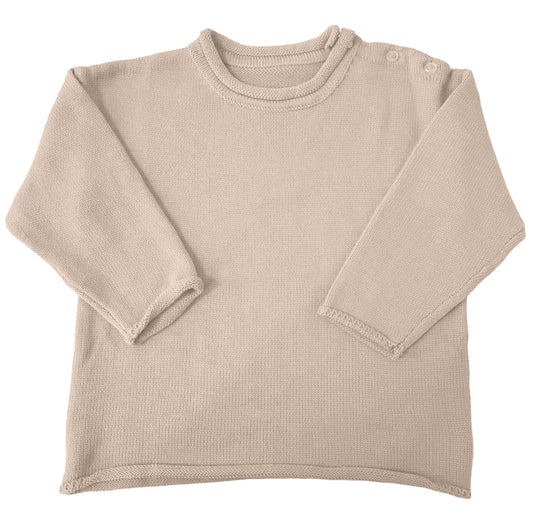 Khaki roll neck sweater