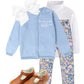 Blue cardigan campure sweater