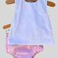 Pink and white diaper set