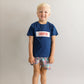 Boys back to school smock short set