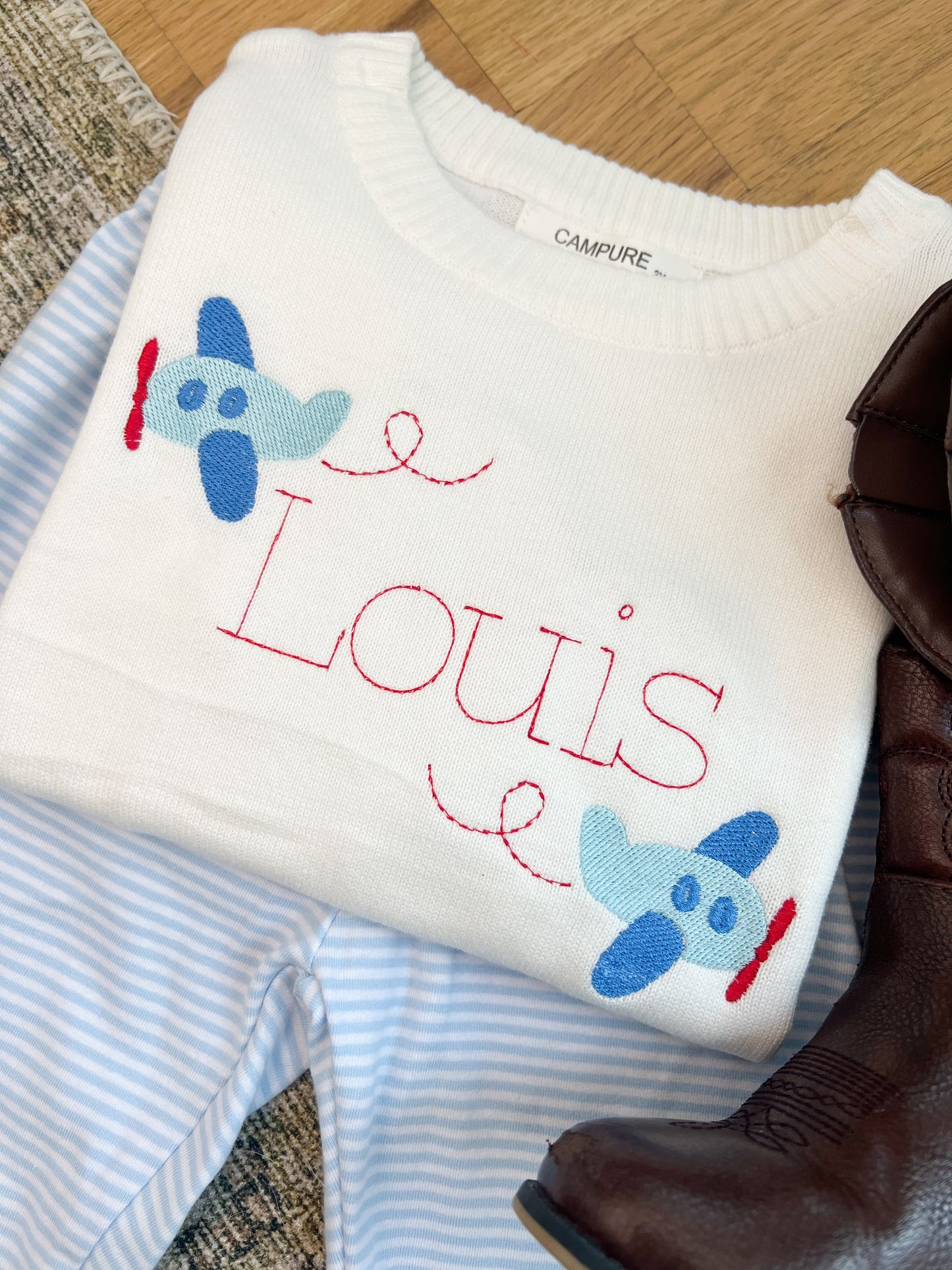 Boys planes sweater