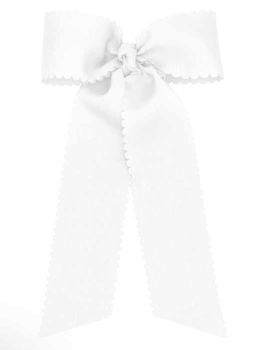 White scallop long bow