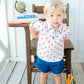 Boys back to school apples short set