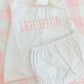 Pink ric rac diaper set