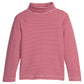Red and white stripe turtle neck