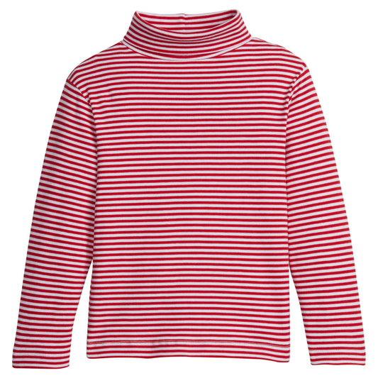Red and white stripe turtle neck
