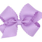 Lavender scallop 6” bow on clip