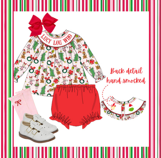 Lou Who Smock set