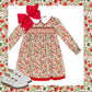 Girls Christmas floral dress