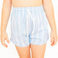 Boys soft blue stripe swim shorts