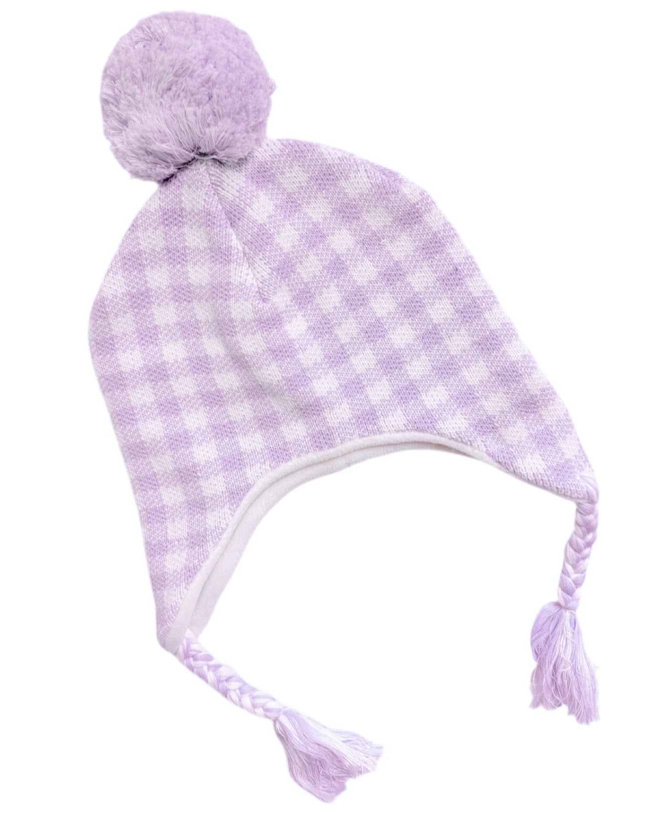 Lavender cotton winter hat