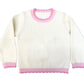 Pink and cream scallop Sweater