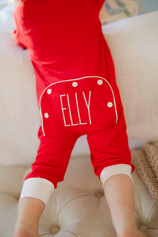 Baby Christmas zip up pajamas