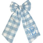 Blue gingham Easter basket bow