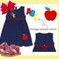Girls vintage ABC back to school dress