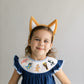 Blue dog and friends smocked dress