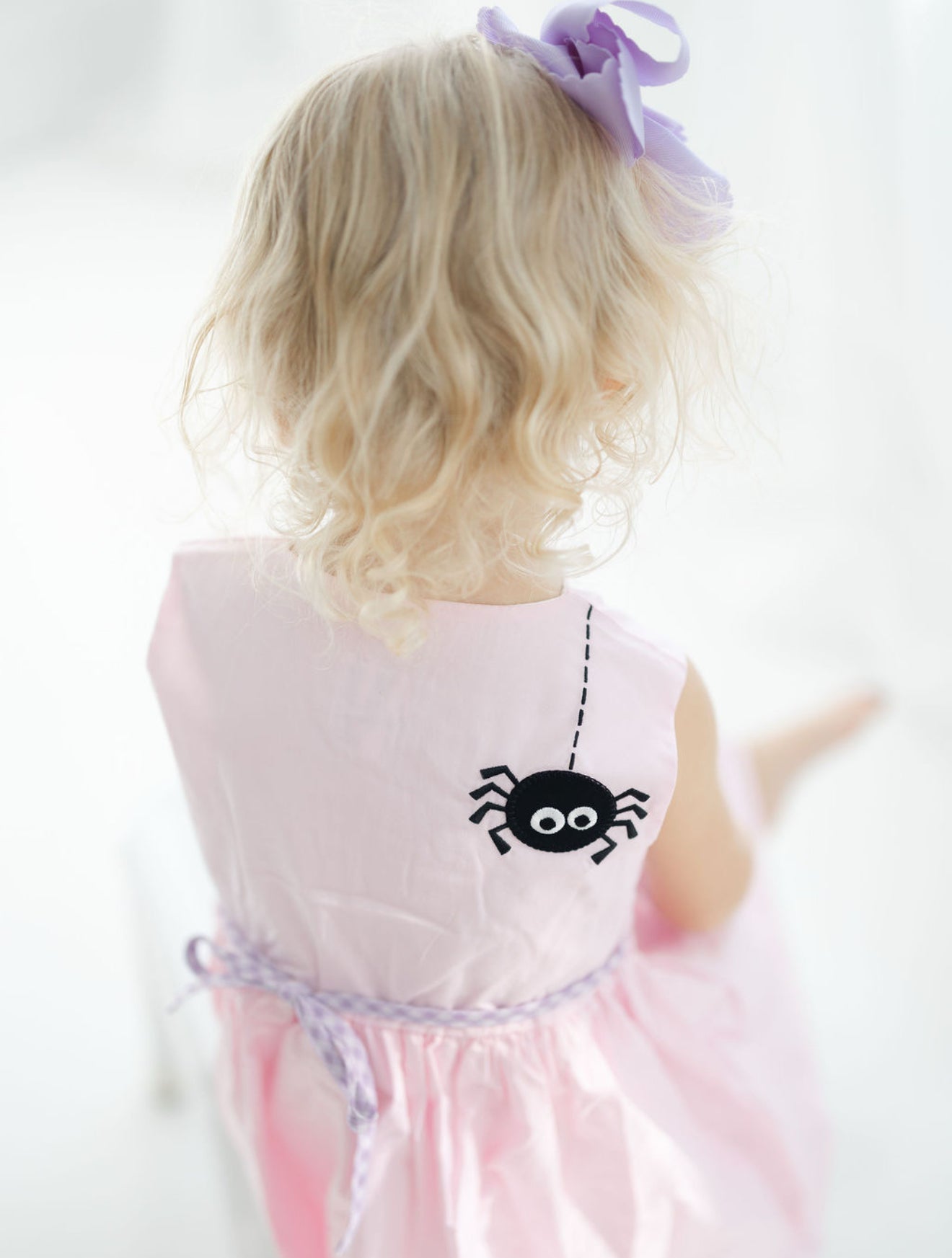 Pink and lavender gingham spooky dress