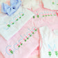 Pink ric rac diaper set