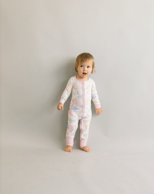 Bows 1 piece bamboo pajama