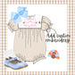 Girls tan gingham bubble