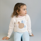 Girls turkey applique sweater