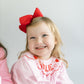 Pink gingham and hearts custom smock dress