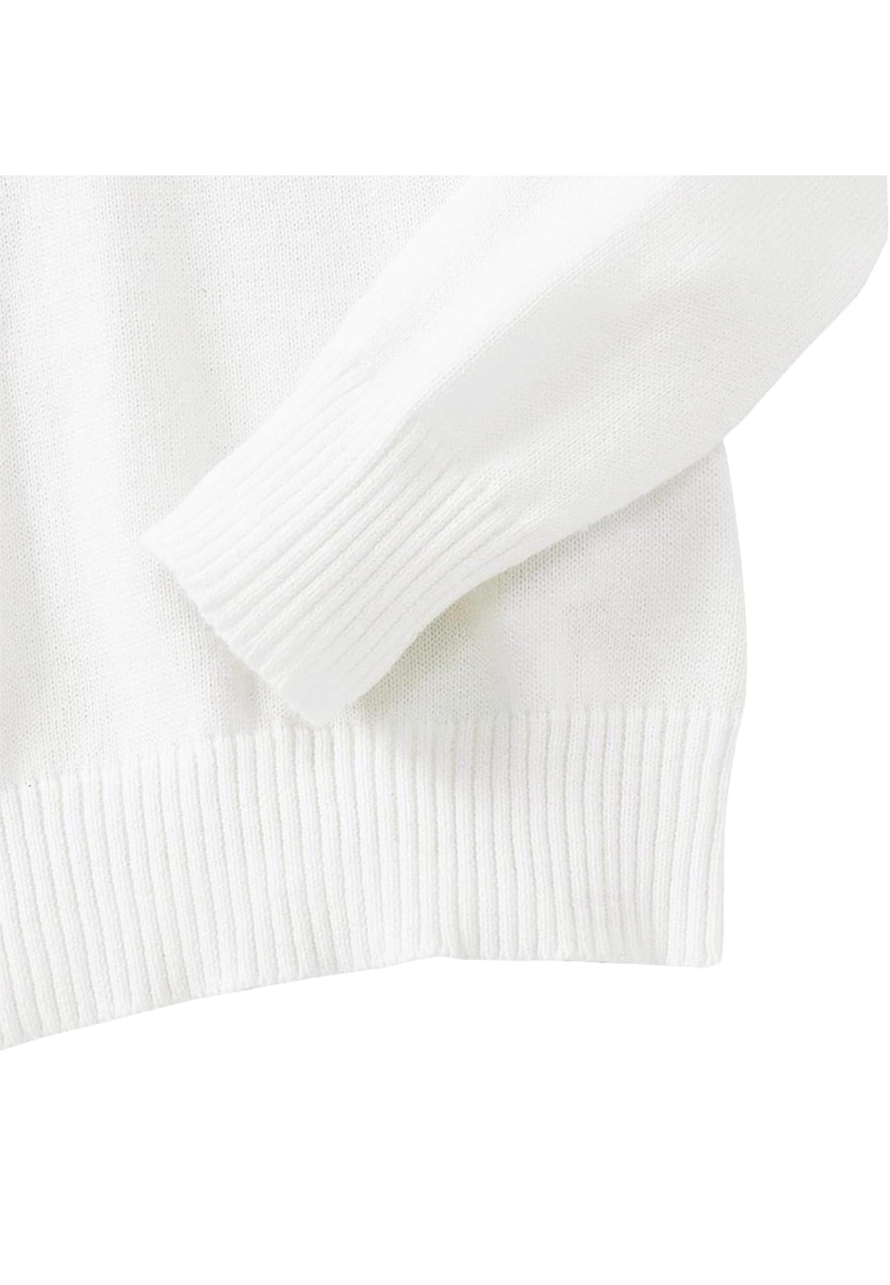 White campure sweater