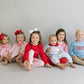 Pink gingham and hearts custom smock dress