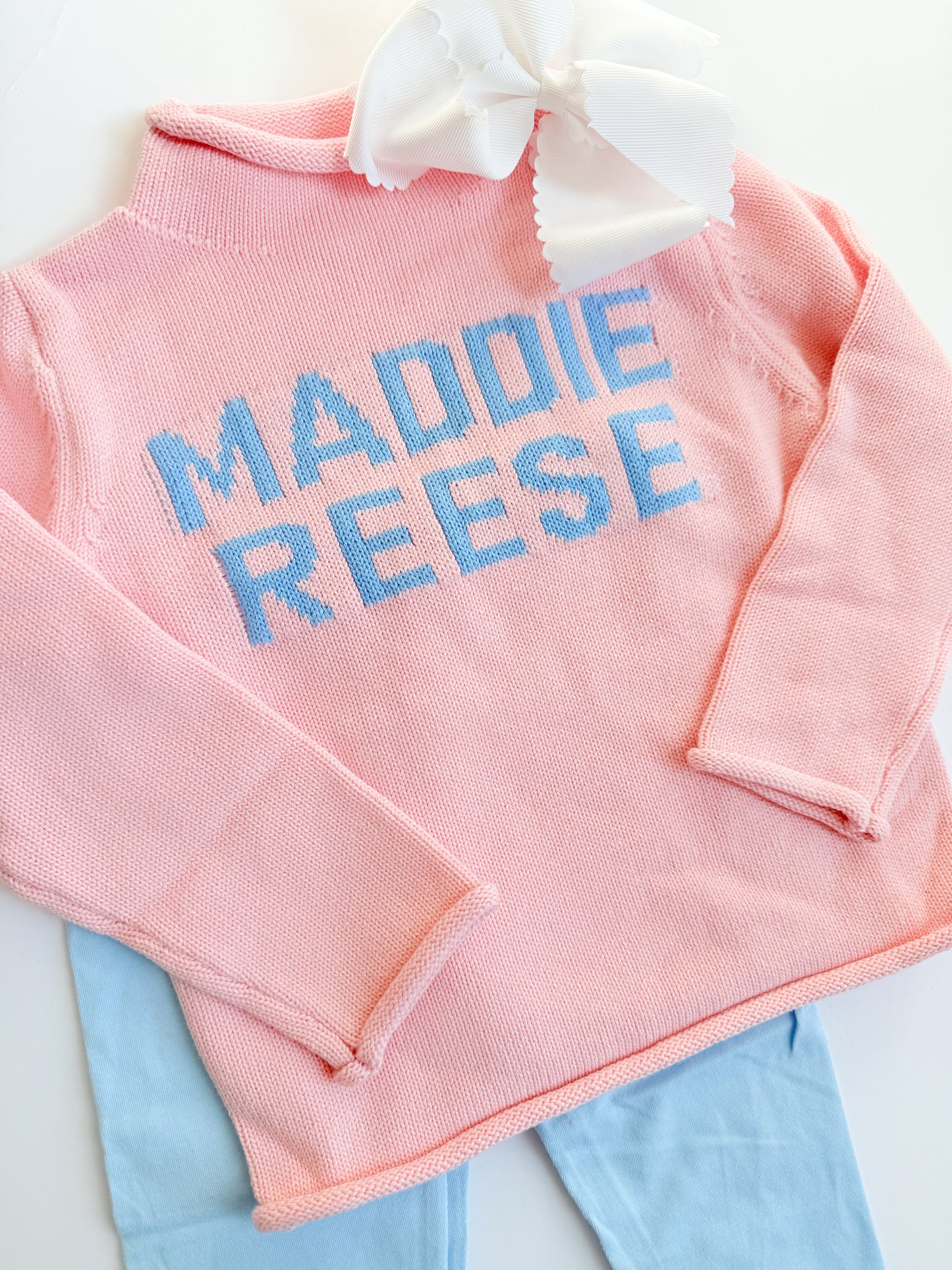 Custom name knit sweater