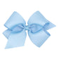 6” Blue scallop bow on alligator clip