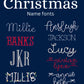 Christmas name fonts embroidery fee