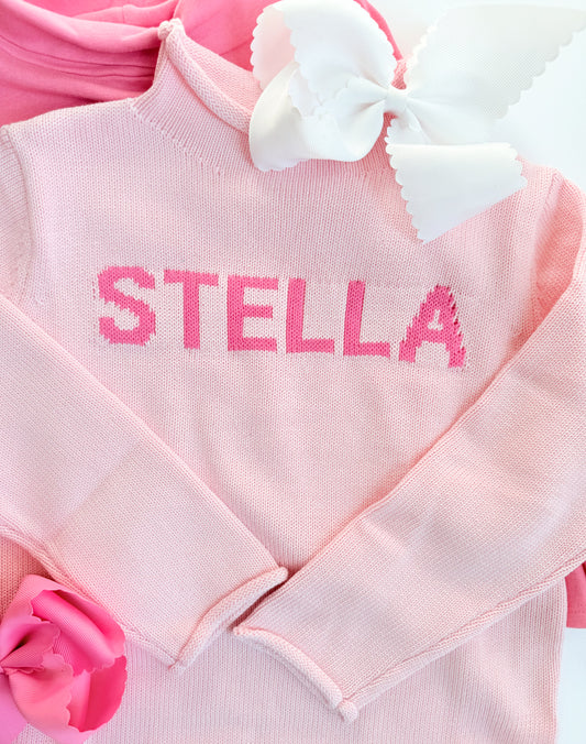 Custom name knit sweater