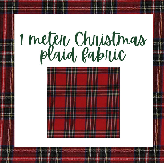 1 meter of Christmas plaid