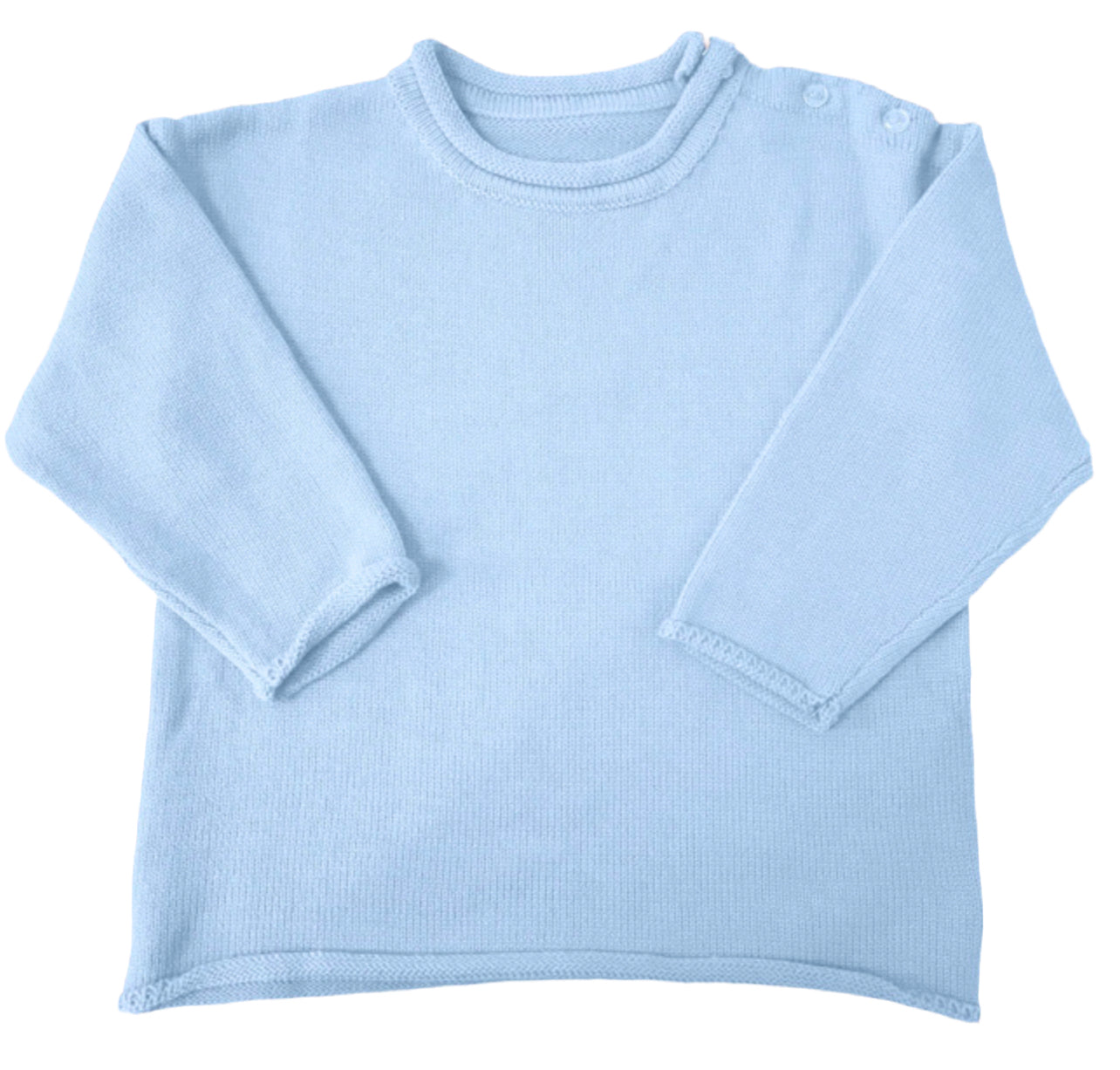 Blue roll neck sweater