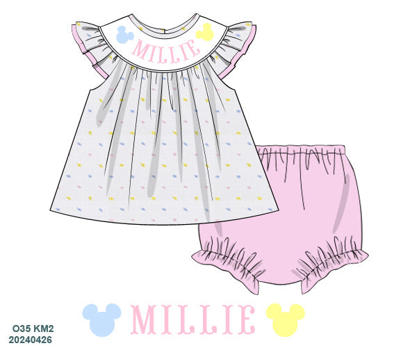 Pastel mouse bloomer set