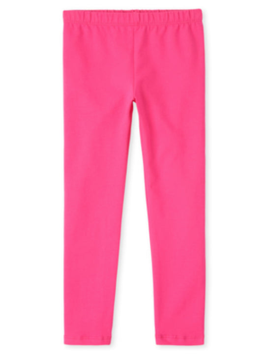 Hot pink knit cotton leggings