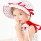 Red, white, and blue Swiss Dot Bonnet