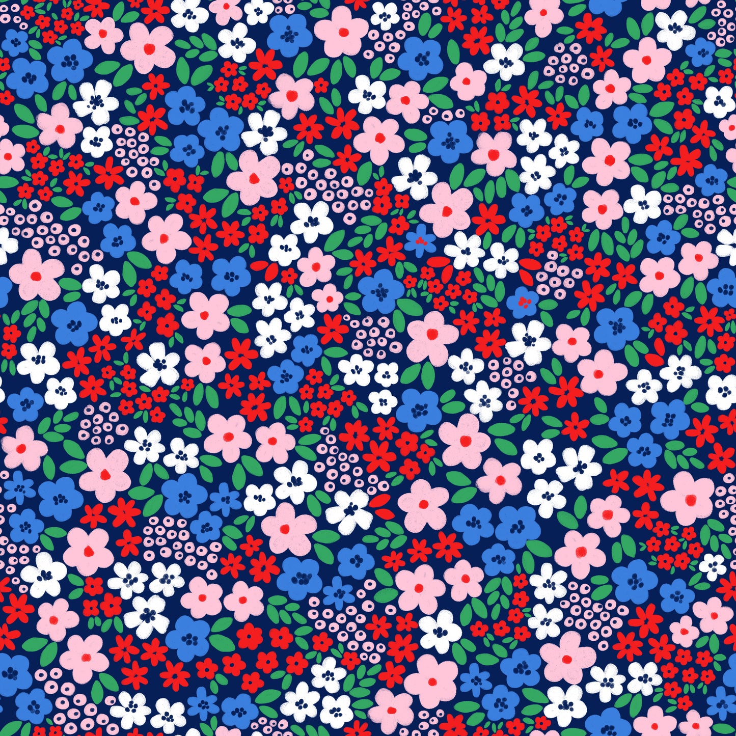 Navy winter floral leggings