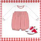 Boys red gingham bubble
