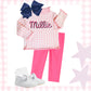 Pink Gingham Sweater