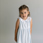 Light blue and white peterpan tank dress