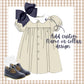 Girls tan gingham dress