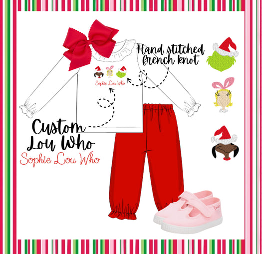 Custom Lou Who French knot set