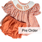 Hook ‘Em PREORDER hand smocked set