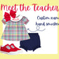 Custom smocked back to school set