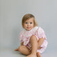 Pink gingham custom smock diaper set