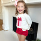 Red bloomer shorts